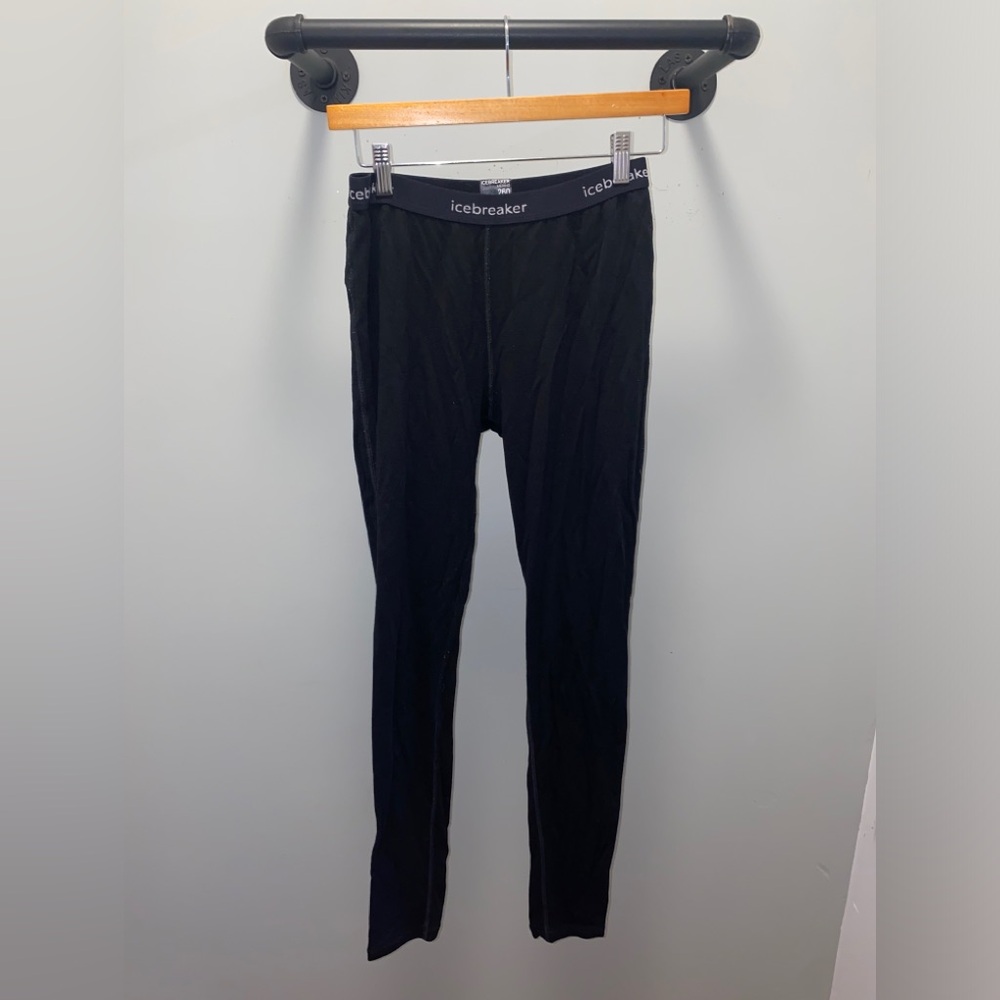 ICEBREAKER Merino 260 Tech Leggings Thermal Base Layer Pant Women’s Medium Black